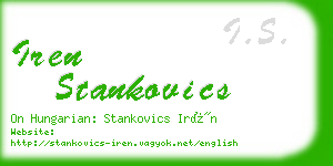 iren stankovics business card
